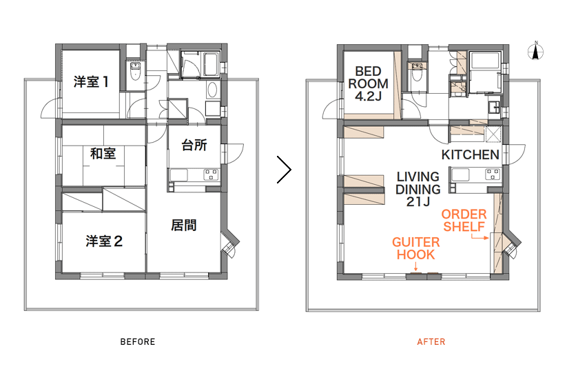 img_rp No.8ェ 扉×ギター|東京都リノベーションをリーズナブルに|nu【エヌユー】|東京都