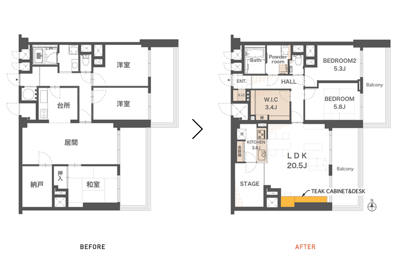 img_rp LOTSU カリモク家具×ラウンジ 間取り|東京都リノベーションをリーズナブルに|nu【エヌユー】|東京都