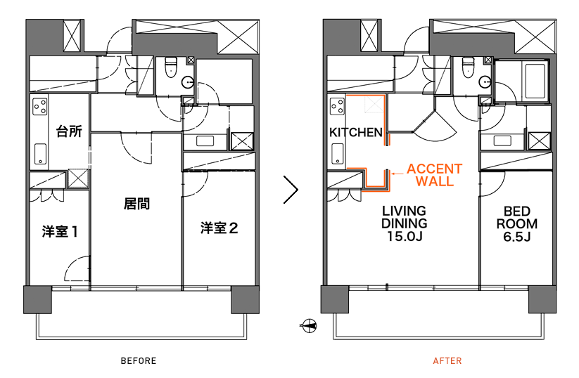 img_rp 120accent| 間取り|リノベーション nu (東京都)【リノベーション東京スタンダード】|東京都