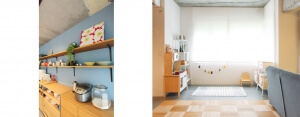 リノベ後の暮らし「easy&cozy」キッチンバックカウンターとフリースペース