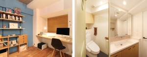 リノベ後の暮らし「SIMPLE×MOKU」書斎とトイレ