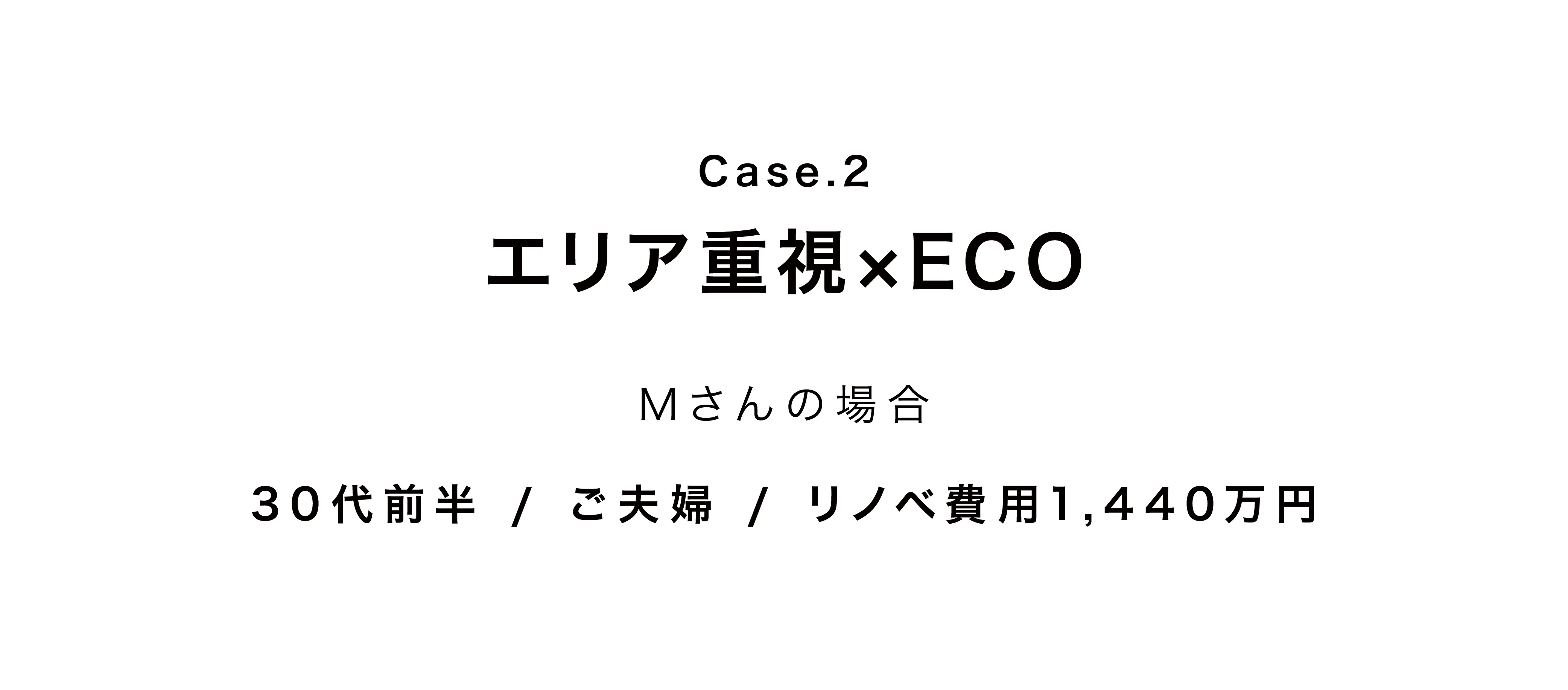 Case.2 「エリア重視×ECO」