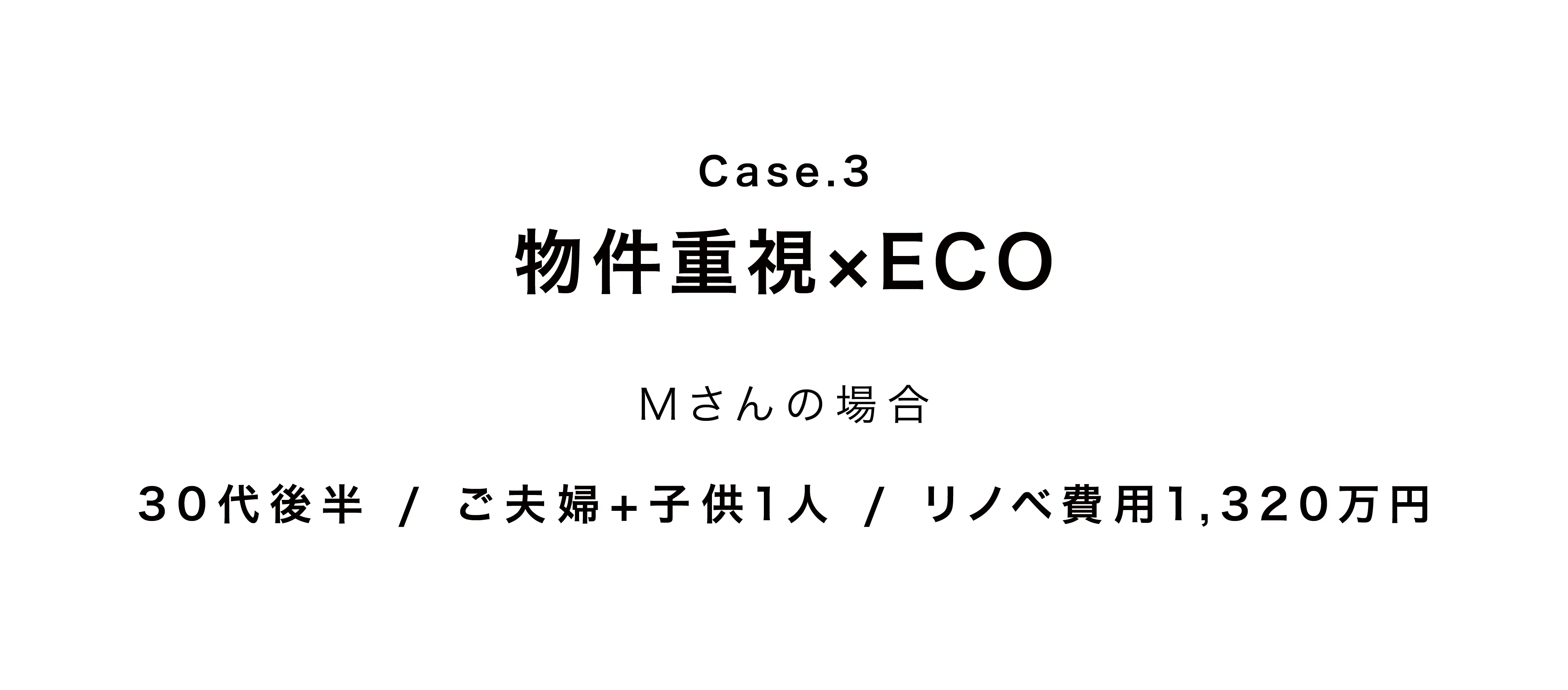 Case.3 「物件重視×ECO」
